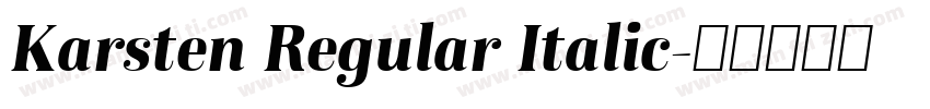 Karsten Regular Italic字体转换